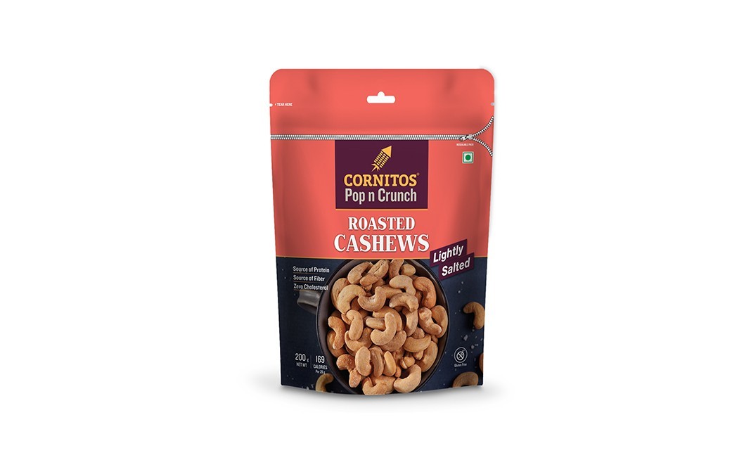 Cornitos Pop n Crunch Roasted Roasted Cashews Lightly Salted   Pack  200 grams